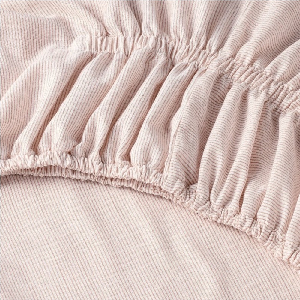 4pc King Micro Stripe Sheet Set Rust - Hearth & Hand™ with Magnolia - Picture 4 of 5